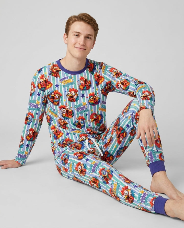 Fluent In Fowl Language Bamboo Men's Pajama Set