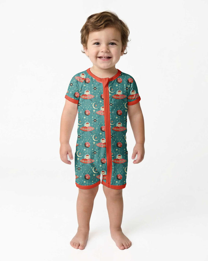 Atomic Santas in Space Bamboo Shorty Zippy