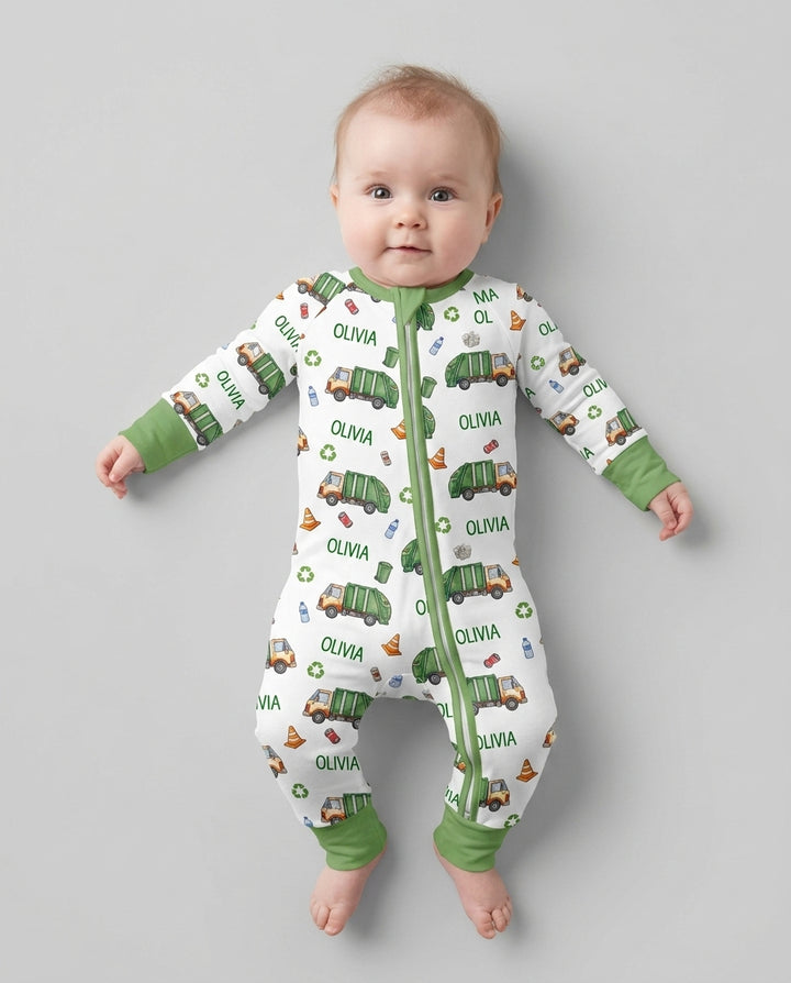 Custom Name Garbage Day Bamboo Convertible Zippy