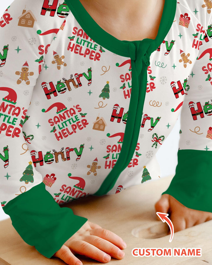 Personalized Santa's Little Helper Bamboo Convertible Zippy