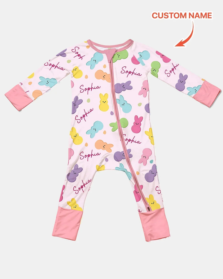 Personalized Easter Bunnies Family Matching Bamboo Convertible Zippy