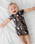 Retro Halloween Whimsy Bamboo Shorty Zippy