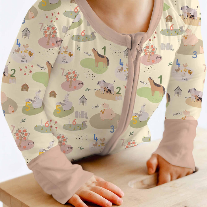Farm Animal Counting Bamboo Convertible Zippy