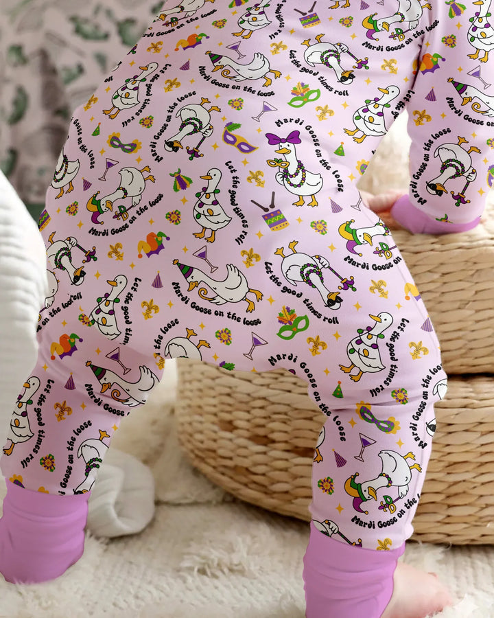 Mardi Gras Silly Goose Bamboo Convertible Zippy