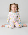 Softbal Coquette Bow Two Piece Long Sleeve Pajama Set