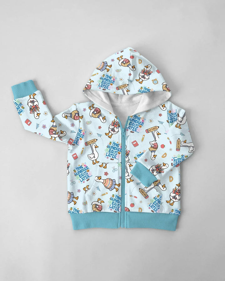 One Hundred Days Later Silly Goose Bamboo Zip Hoodie