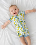 Mediterranean Lemons Family Matching Bamboo Shorty Zippy