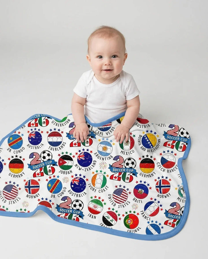The World Plays Here 2026 Soccer Tour Bamboo Blanket