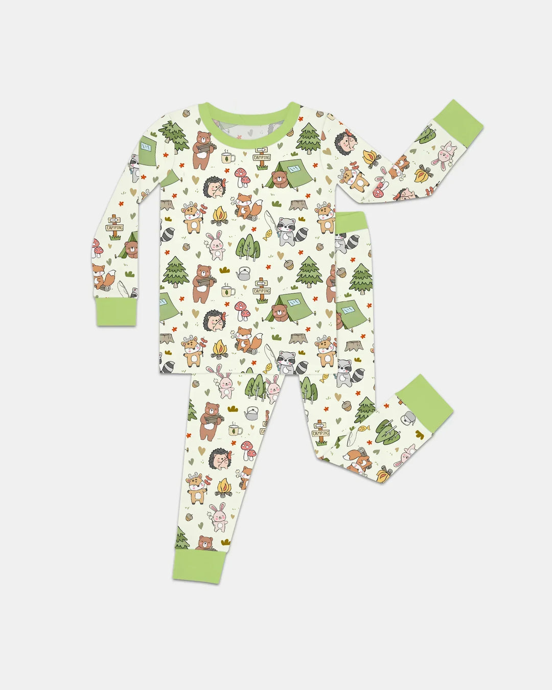Little Camp Buddies Bamboo Two Piece Long Sleeve Pajama Set