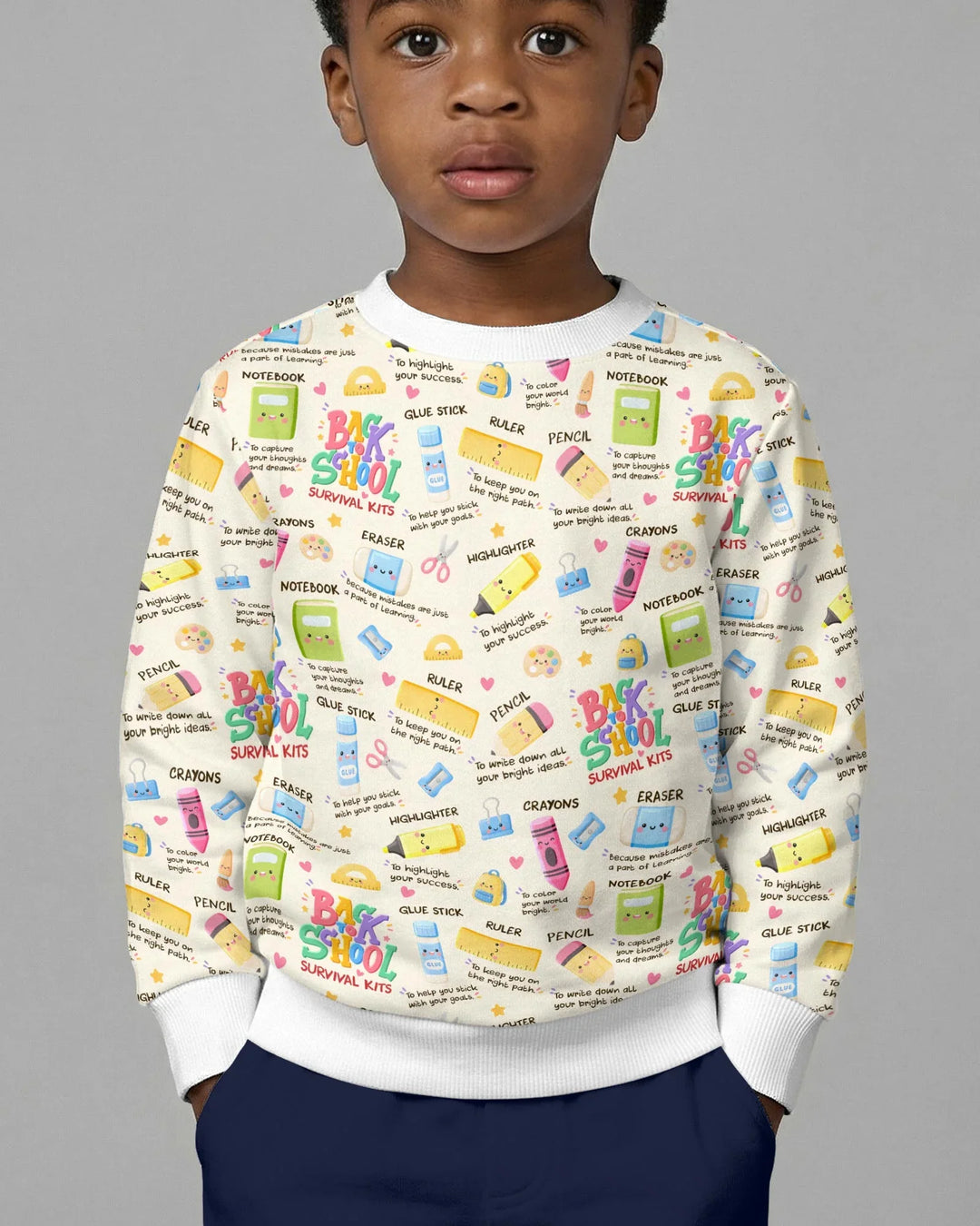 Back To School Survival Kit Bamboo Crewneck Sweatshirt