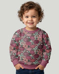Retro Floral Pumpkin Patch Bamboo Crewneck Sweatshirt