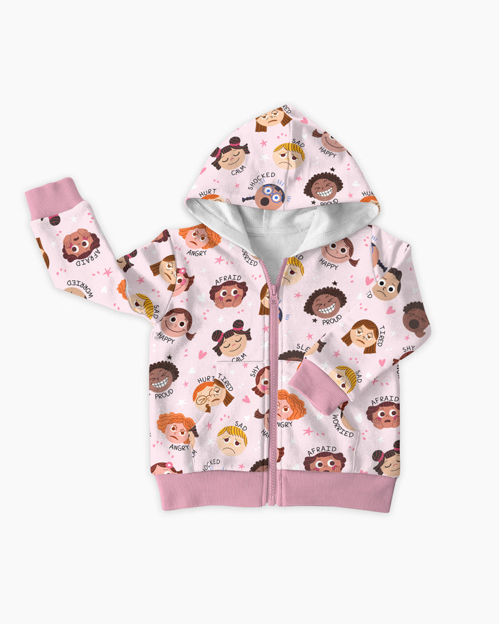Feelings Vocabulary Bamboo Zip Hoodie