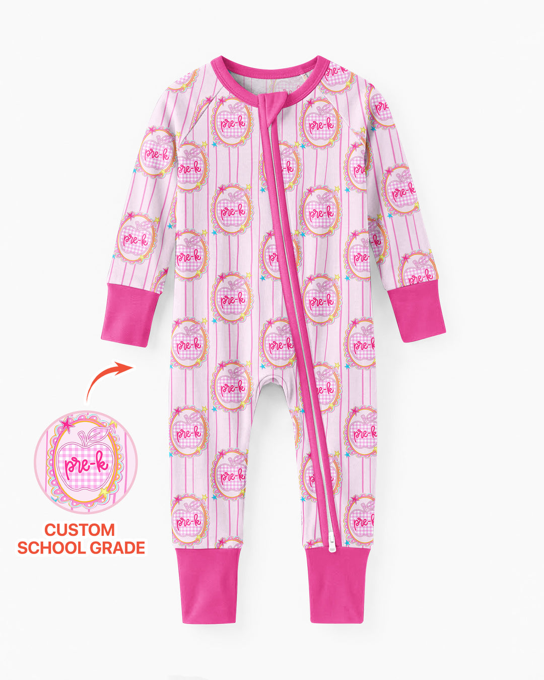 Custom Grade School Sweetie Bamboo Convertible Zippy