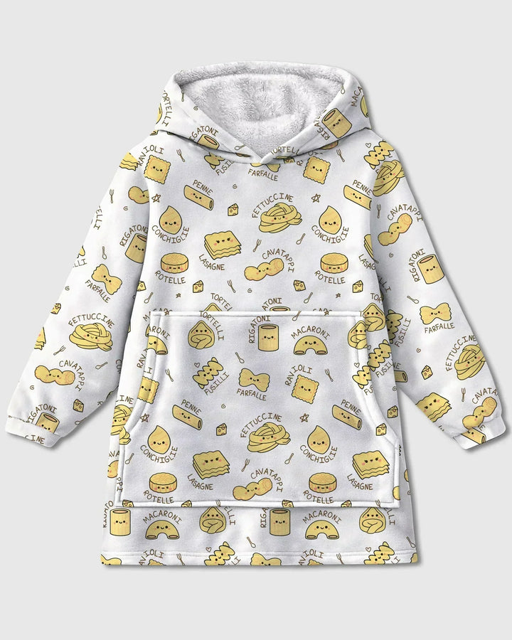 Kawaii Pasta Wearable Bamboo Blanket Hoodie