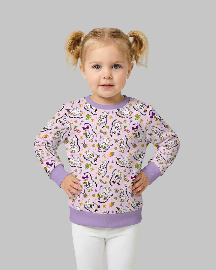 Mardi Gras Silly Goose Bamboo Crewneck Sweatshirt