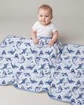 Big Sharks Attack Bamboo Blanket