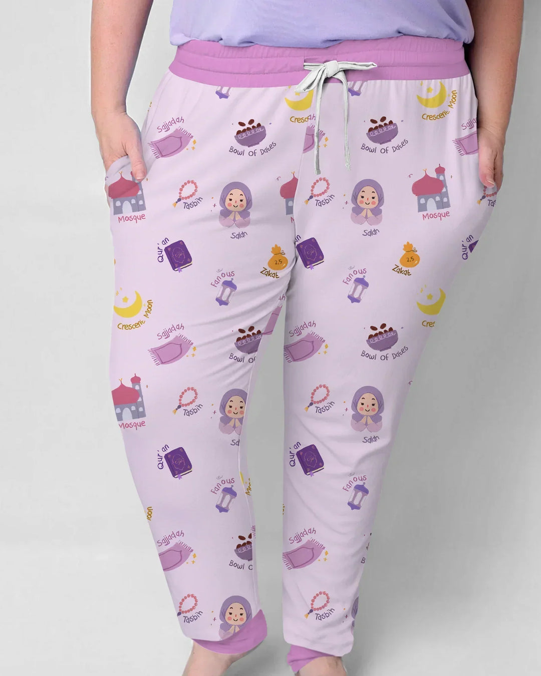 Cute Ramadhan Mubarak Bamboo Women Pajama Set