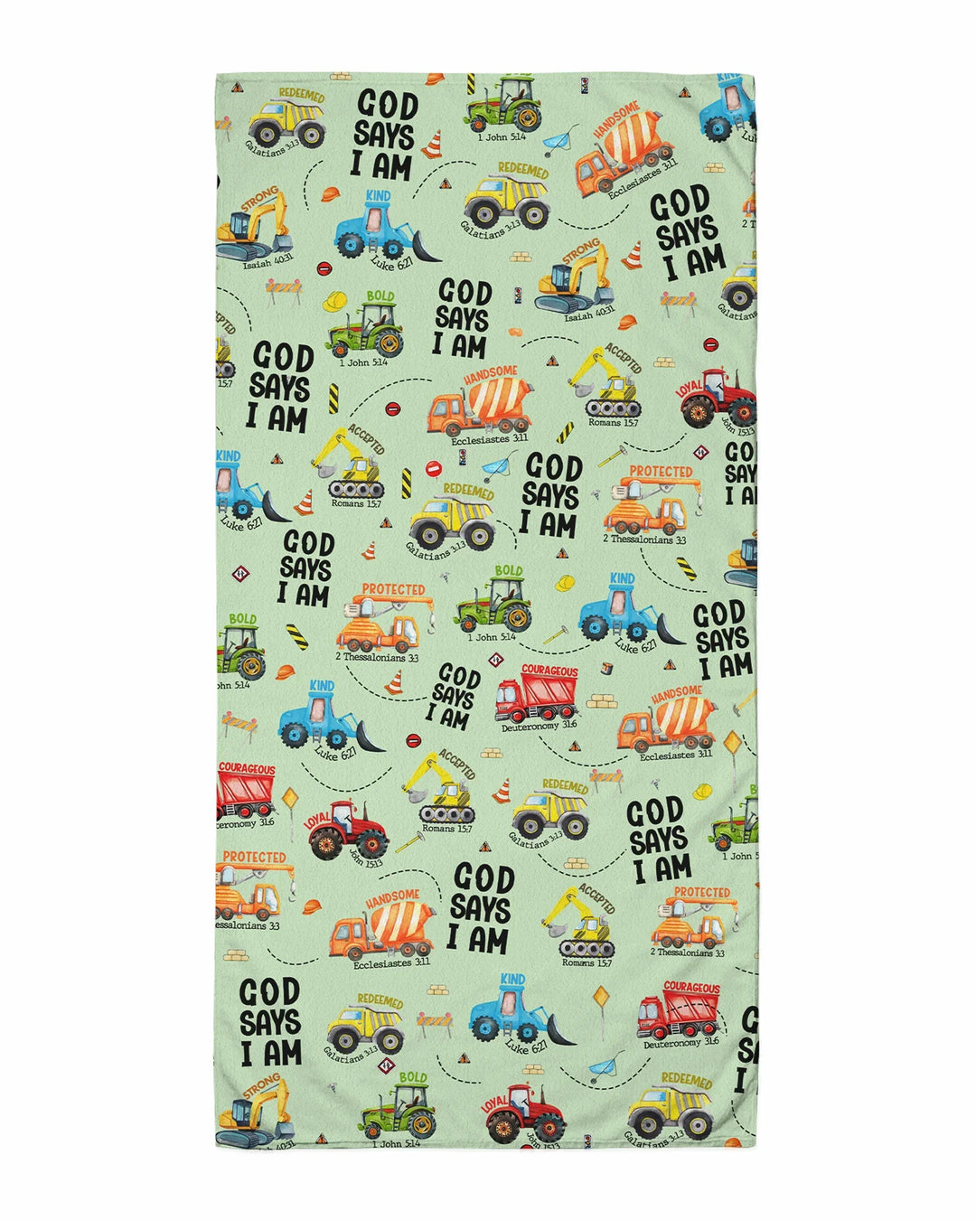 God Says I Am Boy Bamboo Beach Towel