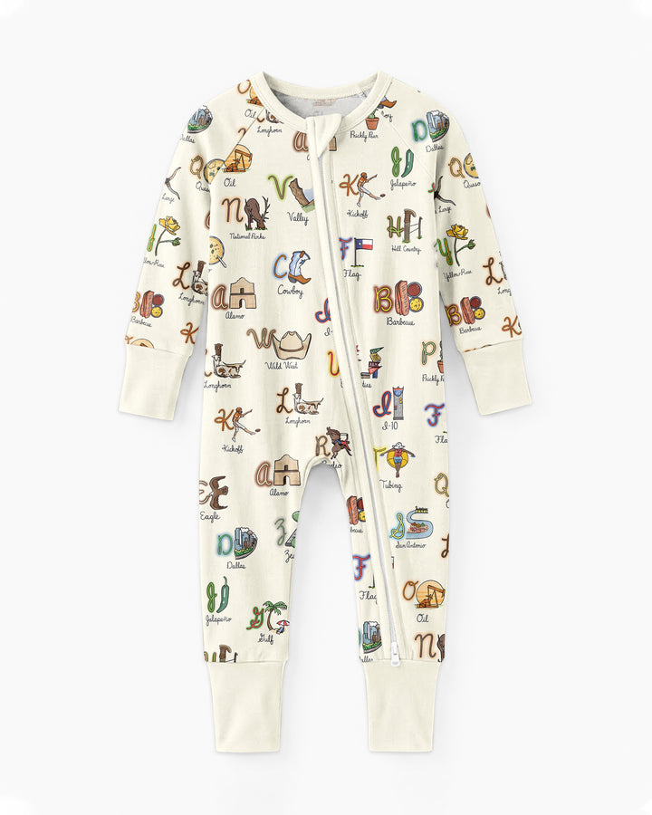 Texas Alphabet Bamboo Convertible Zippy