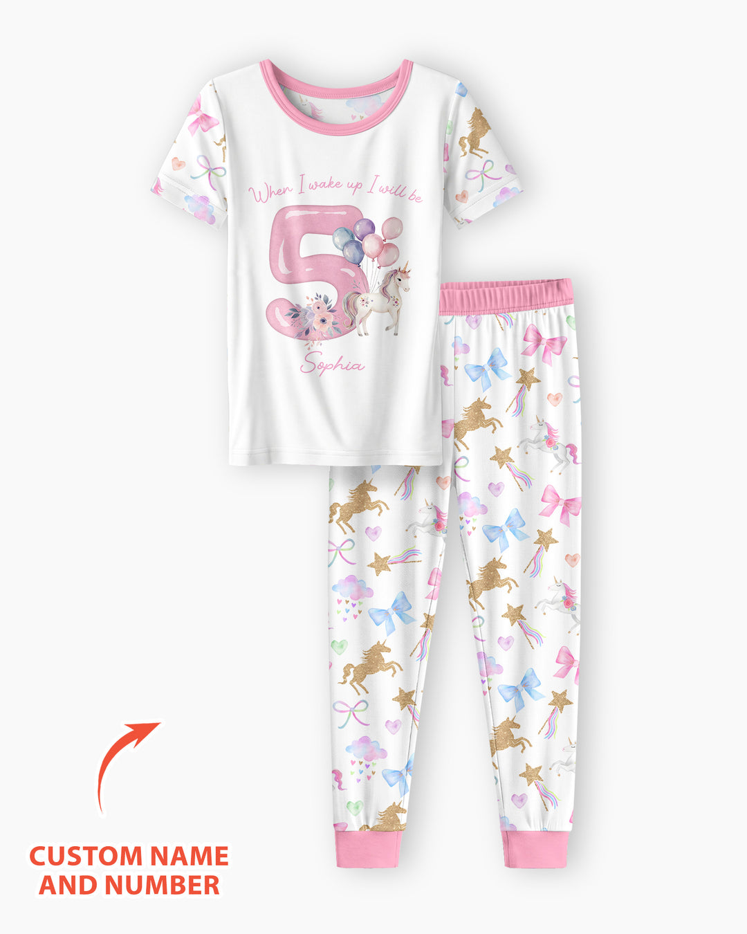 CUSTOM Template Bamboo Two Piece Short Sleeve Pyjamas Set