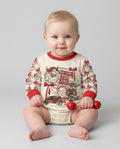 Retro Christmas Jingle Bell Rock Bamboo Bubble Romper