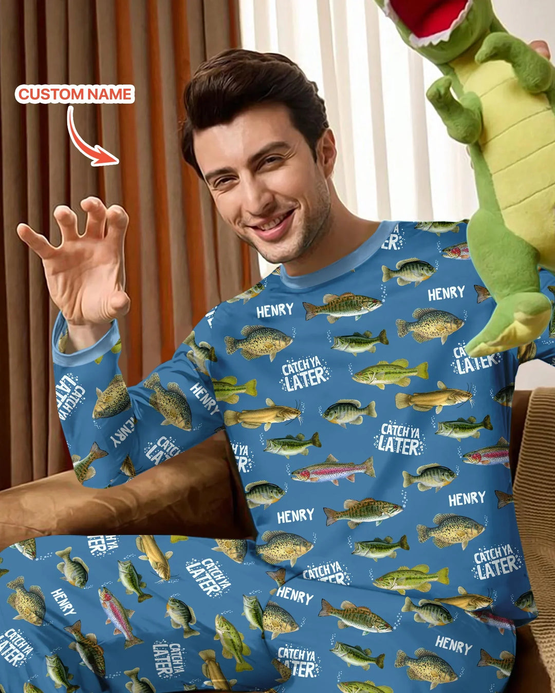 Catch Ya Later Matching Daddy & Me Bamboo Men's Pajama Set