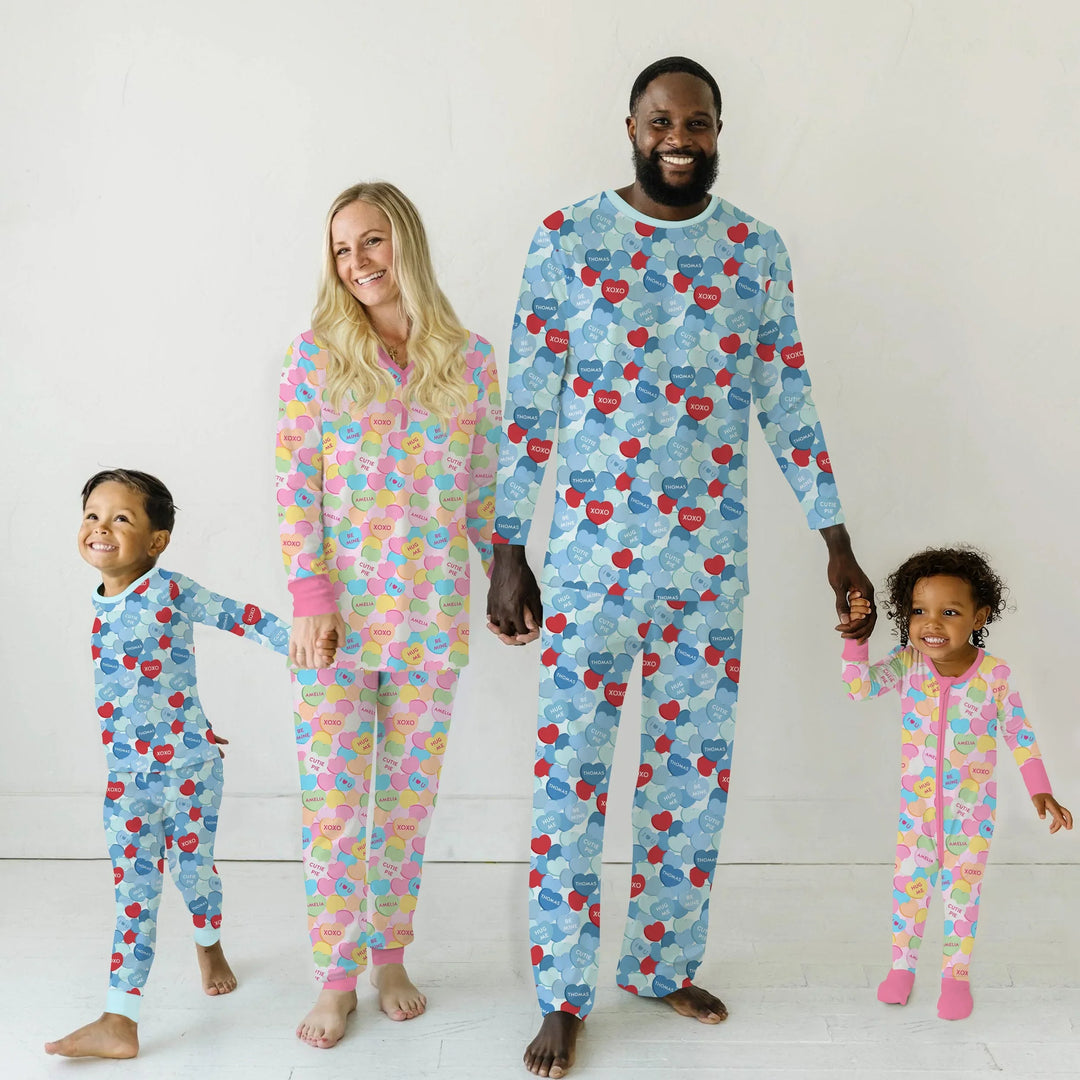 Valentine Candy Crush Family Matching Bamboo Women Pajama Set