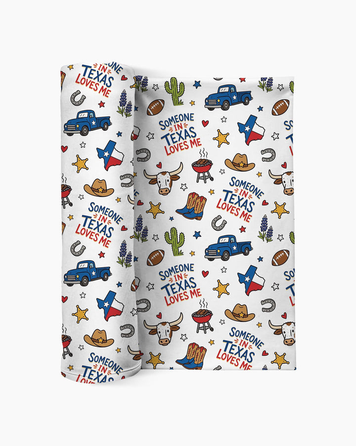 Someone in Texas Loves Me Swaddle Blanket