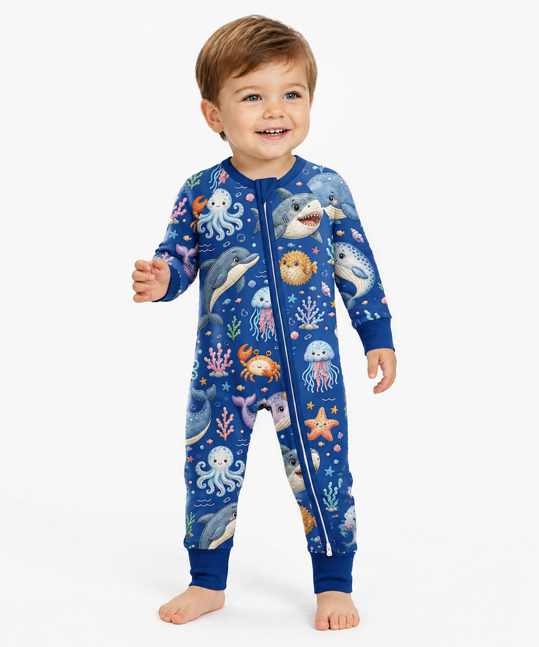 Cute Ocean Animals Bamboo Convertible Zippy