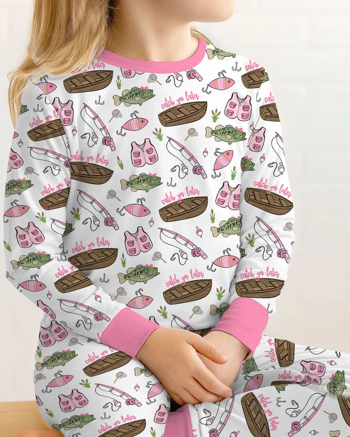 Catch Ya Later Bamboo Two Piece Long Sleeve Pajama Set