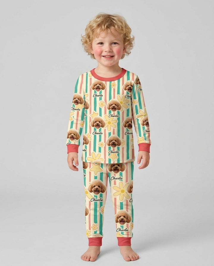 Funny Pet Pattern Bamboo Two Piece Long Sleeve Pajama Set