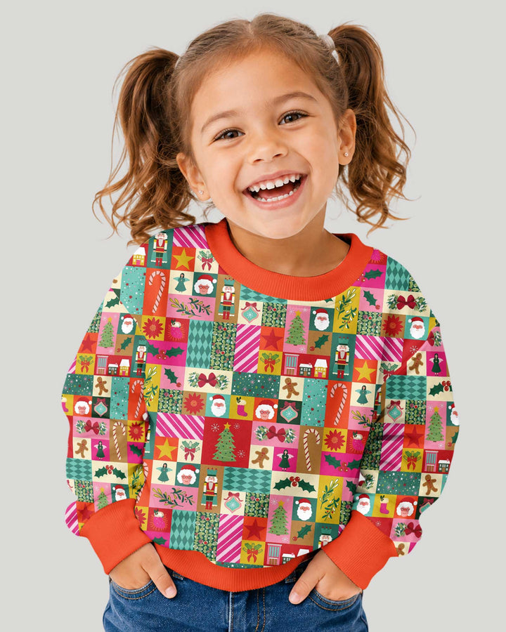 Maximalist Christmas Collage Bamboo Crewneck Sweatshirt