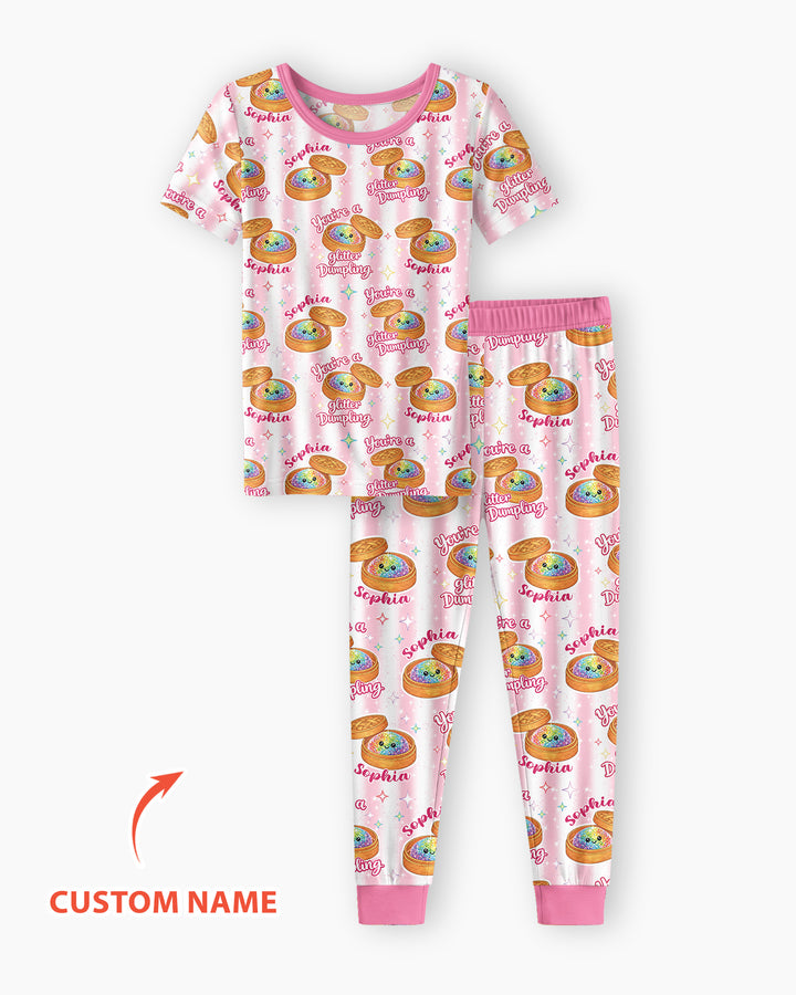 CUSTOM Template Bamboo Two Piece Short Sleeve Pyjamas Set