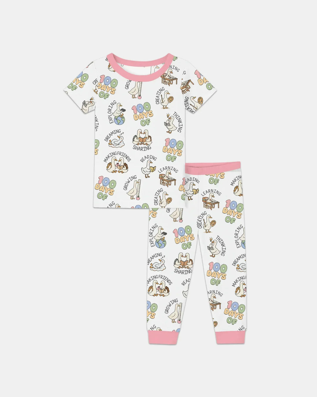 100 Days Of... Bamboo Two Piece Short Sleeve Pajama Set