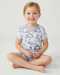 Toile Cats Bamboo Two Piece Short Sleeve Shorts Pajama Set