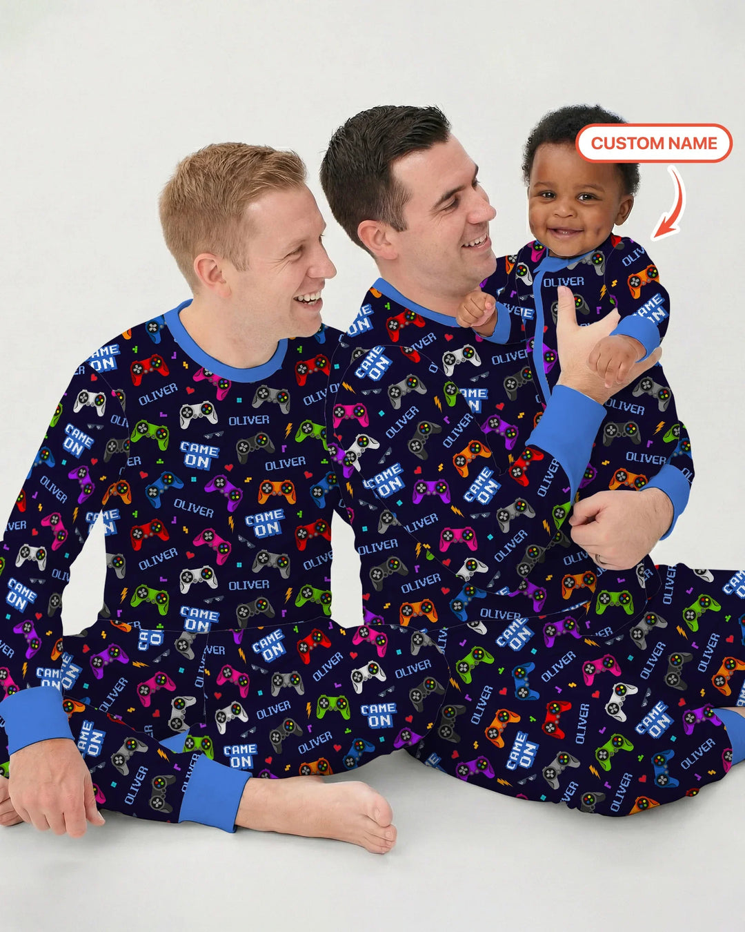 Custom Name Game On Family Matching Bamboo Men's Pajama Set