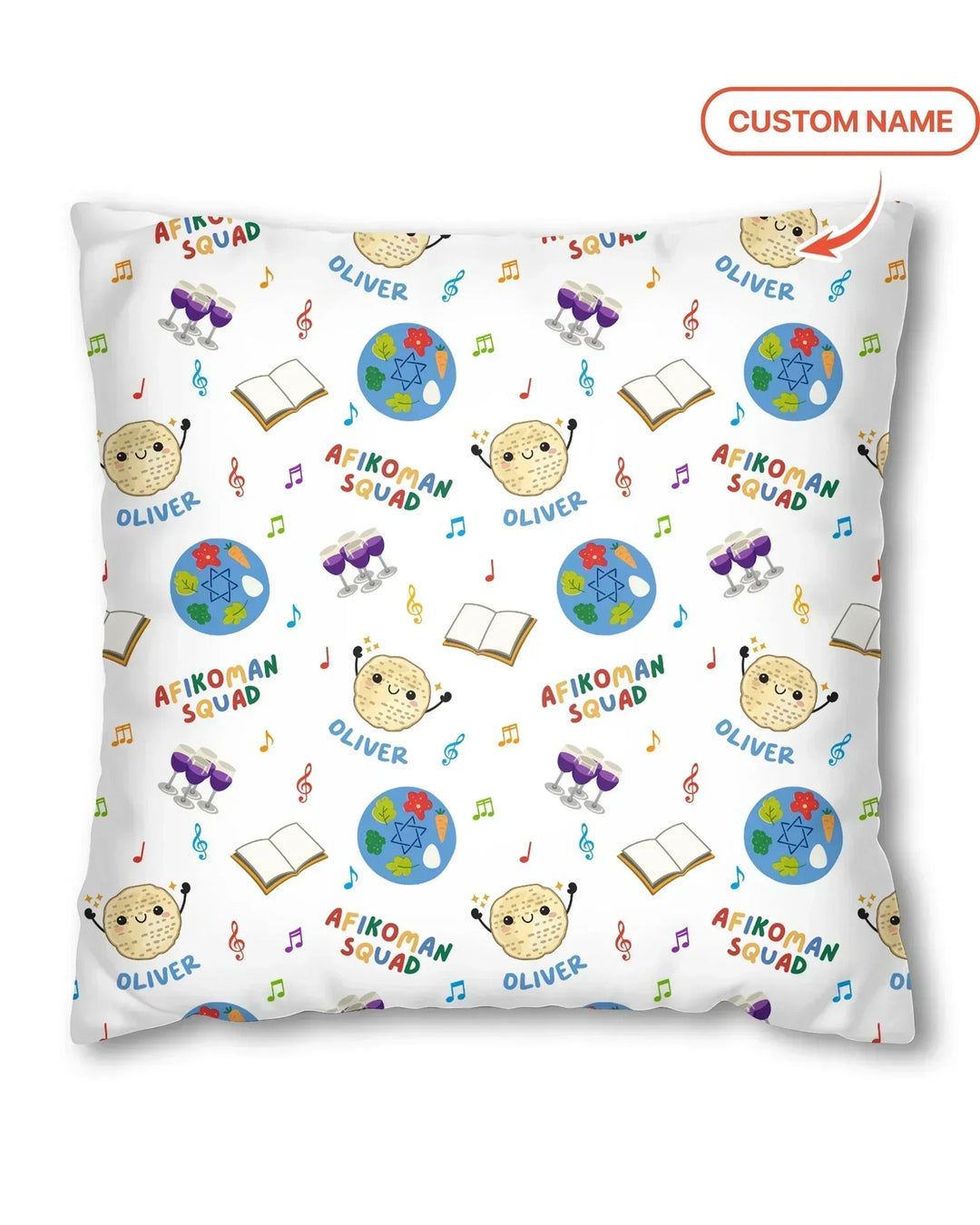 Custom Name Passover Afikoman Squad Bamboo Pillow Case