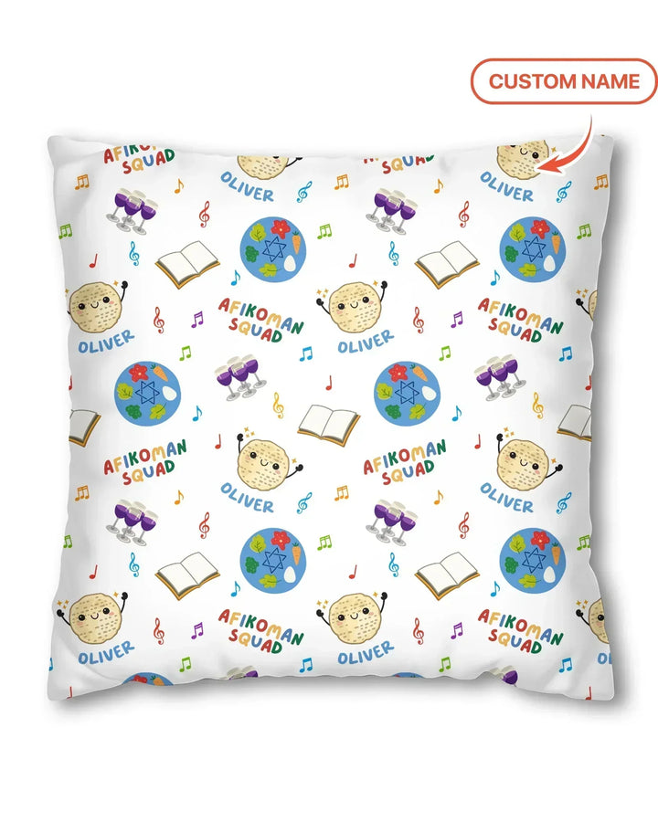 Custom Name Passover Afikoman Squad Bamboo Pillow Case