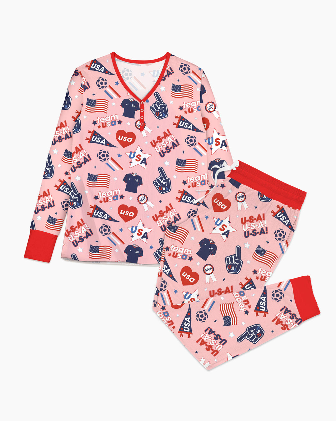 Soccer Party Team USA Bamboo Women Pajama Set