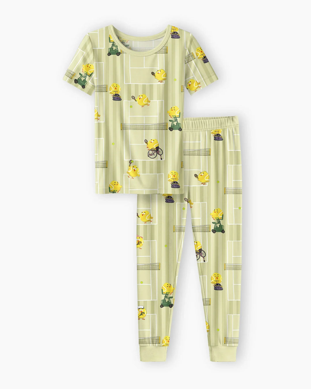 Tennis Bamboo Two Piece Short Sleeve Pajama Set