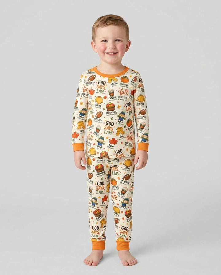Template Bamboo Two Piece Long Sleeve Pyjamas Set