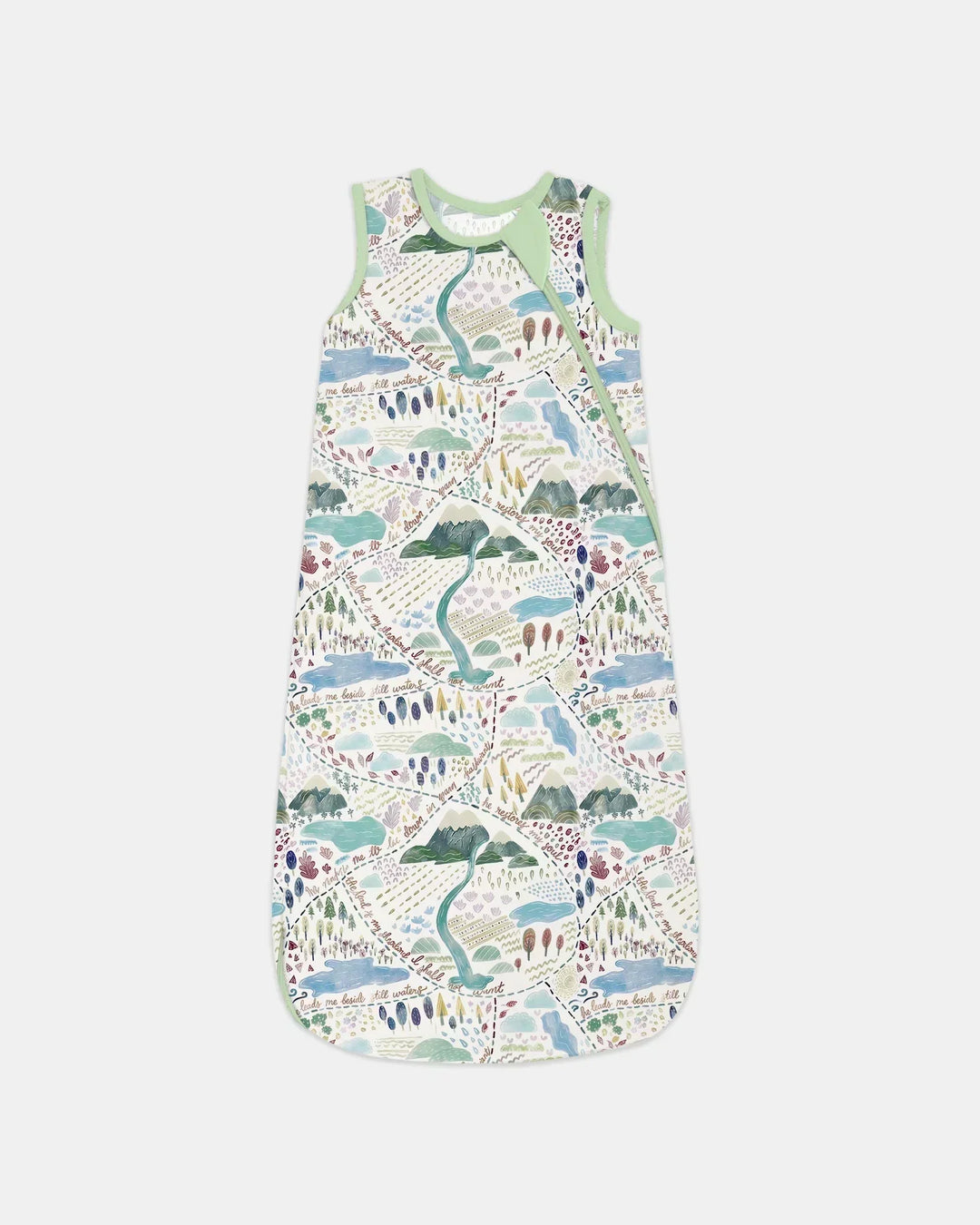 Whimsical Psalms 23 Map Bamboo Sleep Bag