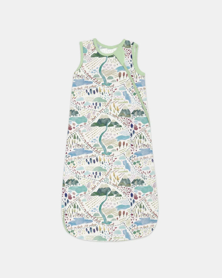 Whimsical Psalms 23 Map Bamboo Sleep Bag
