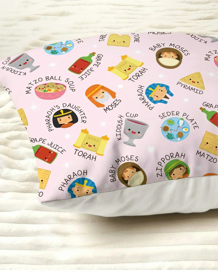 Cute Passover Characters Bamboo Pillow Case