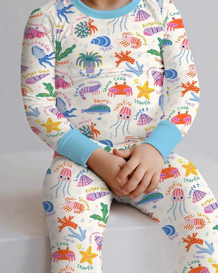 Tide Pool Pals Bamboo Two Piece Long Sleeve Pajama Set