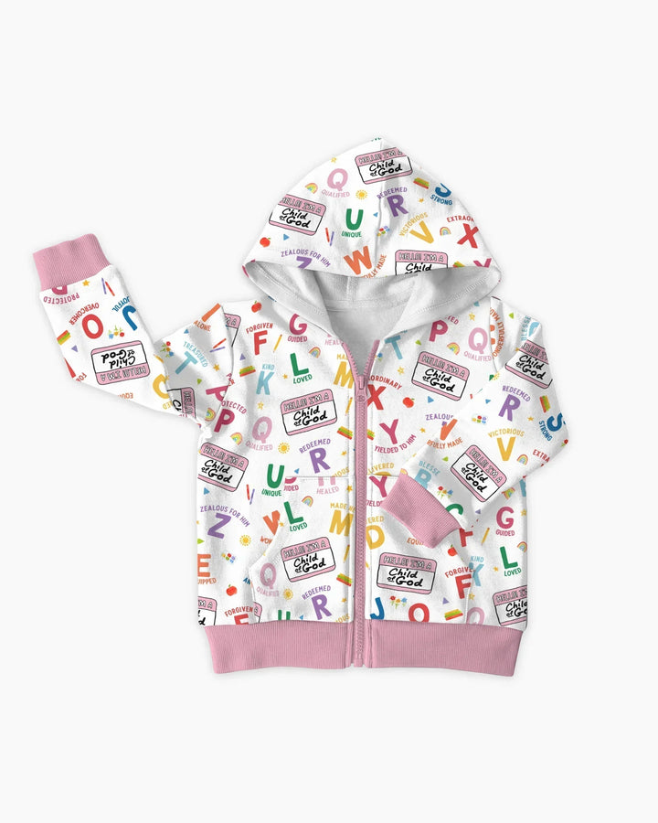 I'm A Child Of God ABCs Bamboo Zip Hoodie