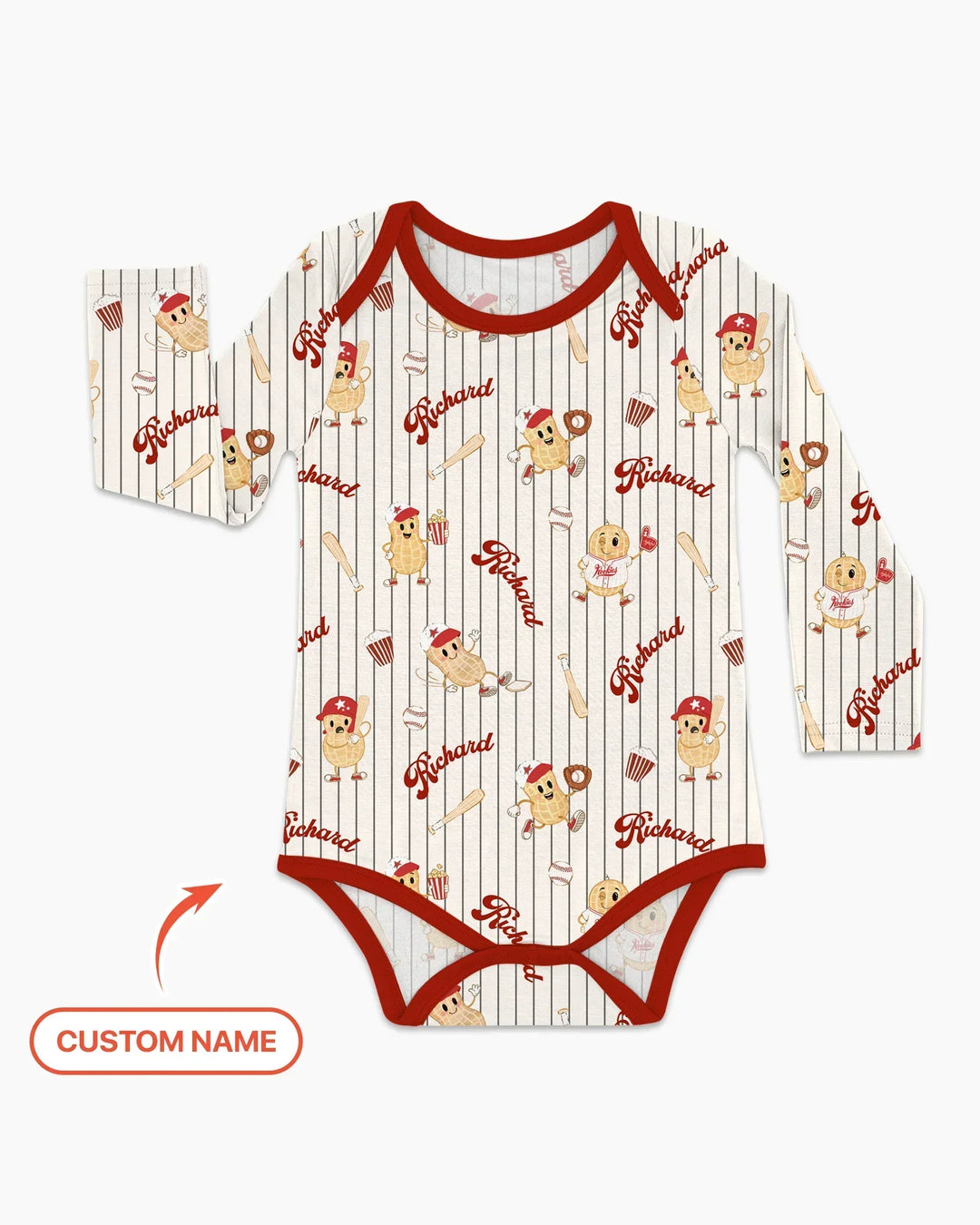 Custom Nam Retro Ballgame Bamboo Bodysuit