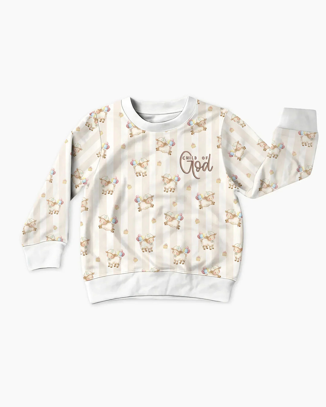 Child Of God Embroidered Baby Bamboo Crewneck Sweatshirt