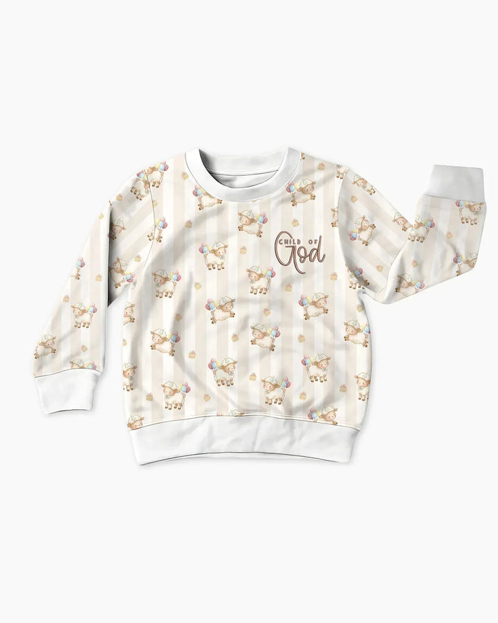 Child Of God Embroidered Baby Bamboo Crewneck Sweatshirt