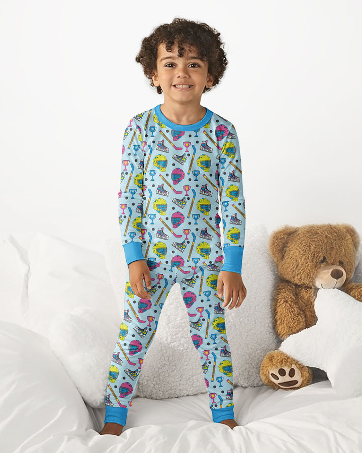The Ice Hockey Princess Bamboo Two Piece Long Sleeve Pajama Set